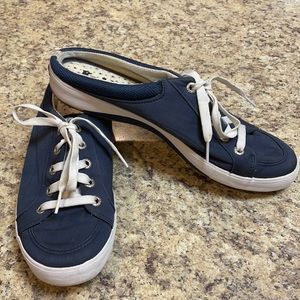 KEDS Slide in Shoes. Size 10. Navy Blue/White.  GUC